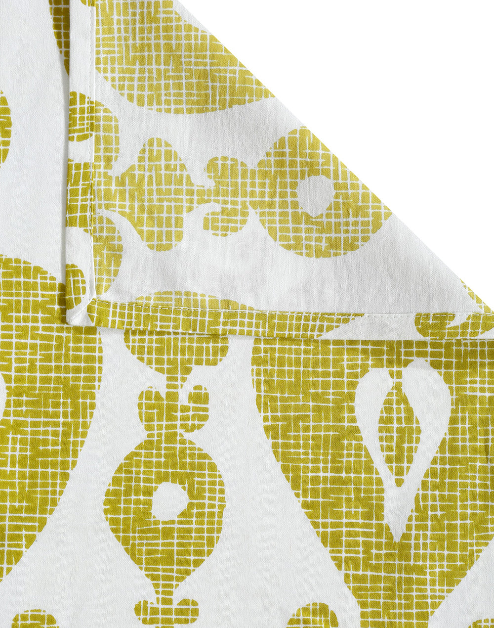 Queen Size - Green Geometric Print Cotton Besheet Set with 2 Pillow Covers