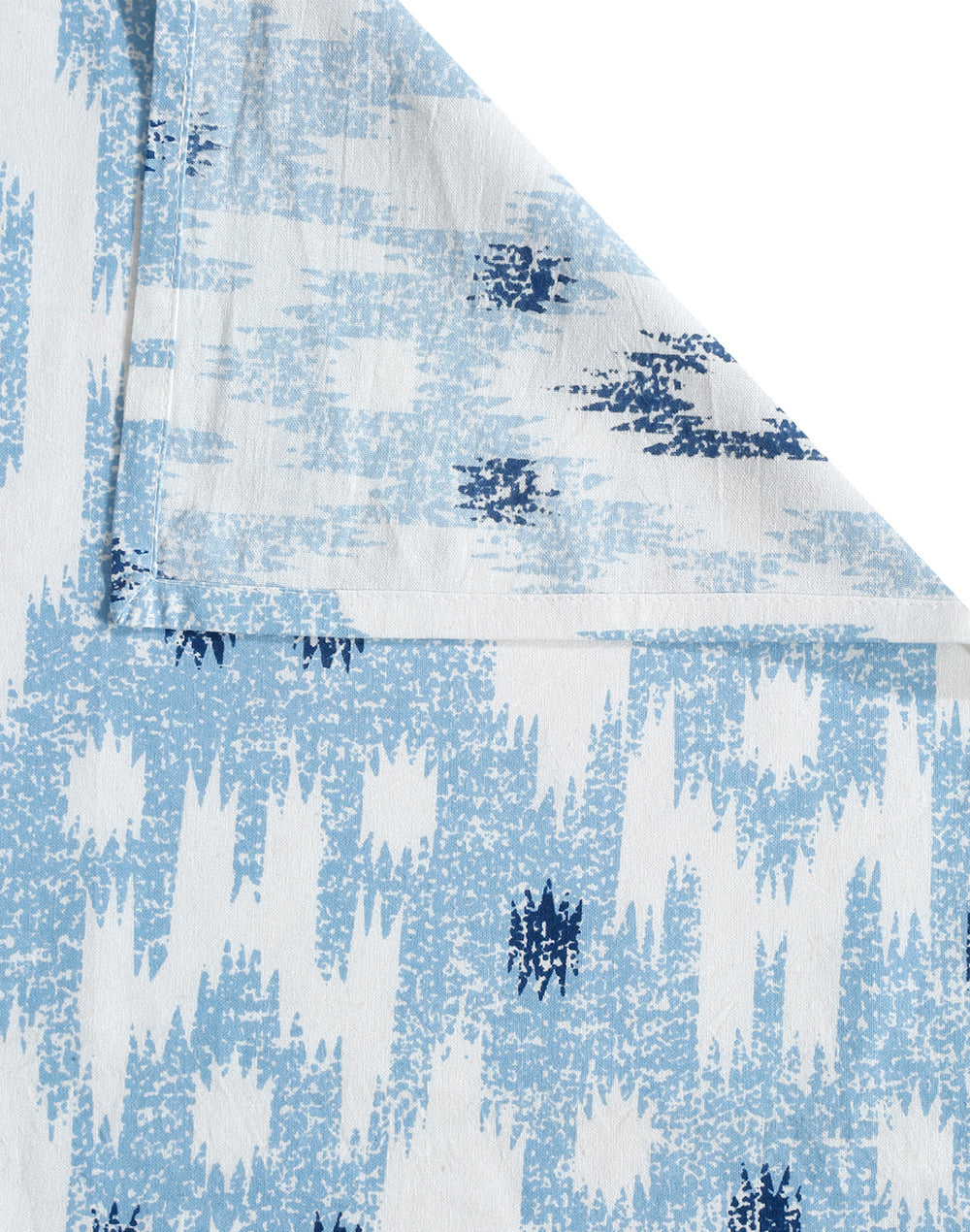 King Size- Ikat Print Cotton Bedsheet Set with 2 Pillow Covers