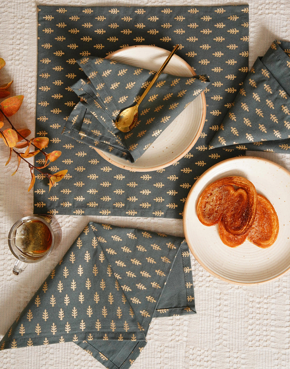 Set Of 6 - 12" Cocktail Napkins For Diwali / Rakhi / Housewarming / Gifting