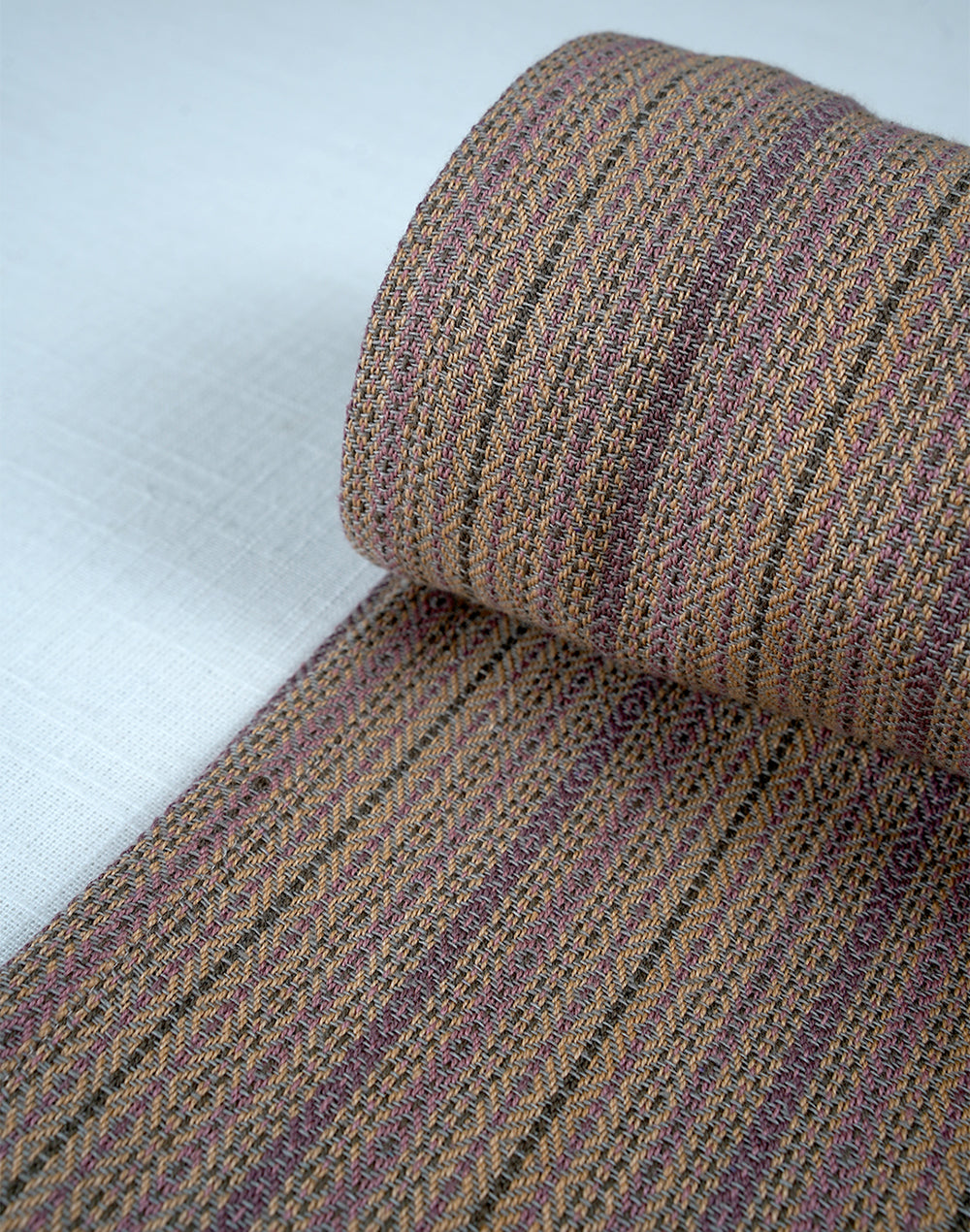 Brown Cotton Textured Center Table Runner