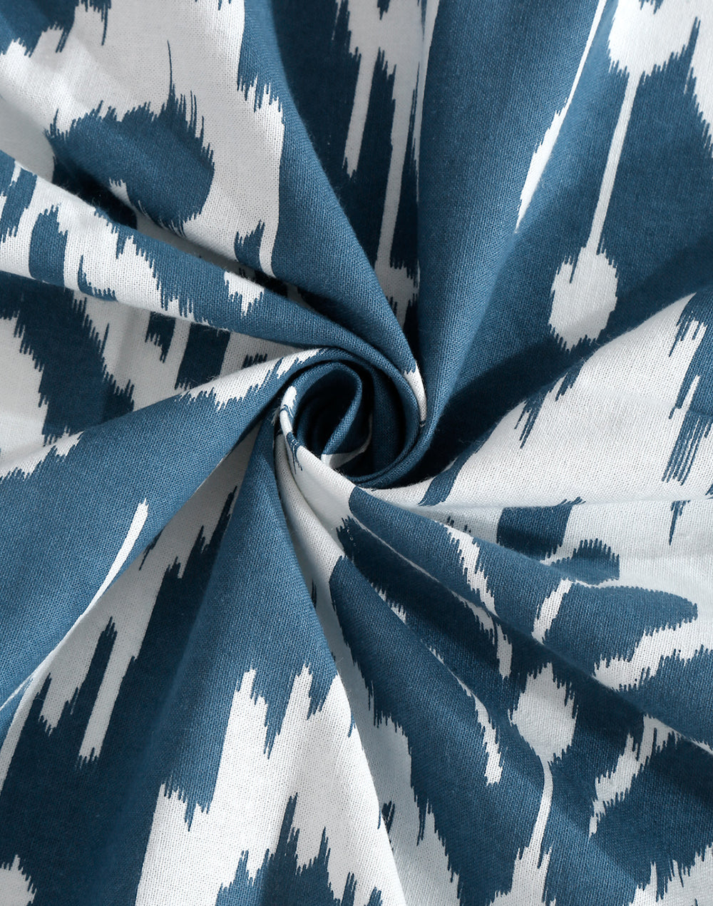 Queen Size - Blue Cotton Bedsheet Set With 2 Pillow Covers