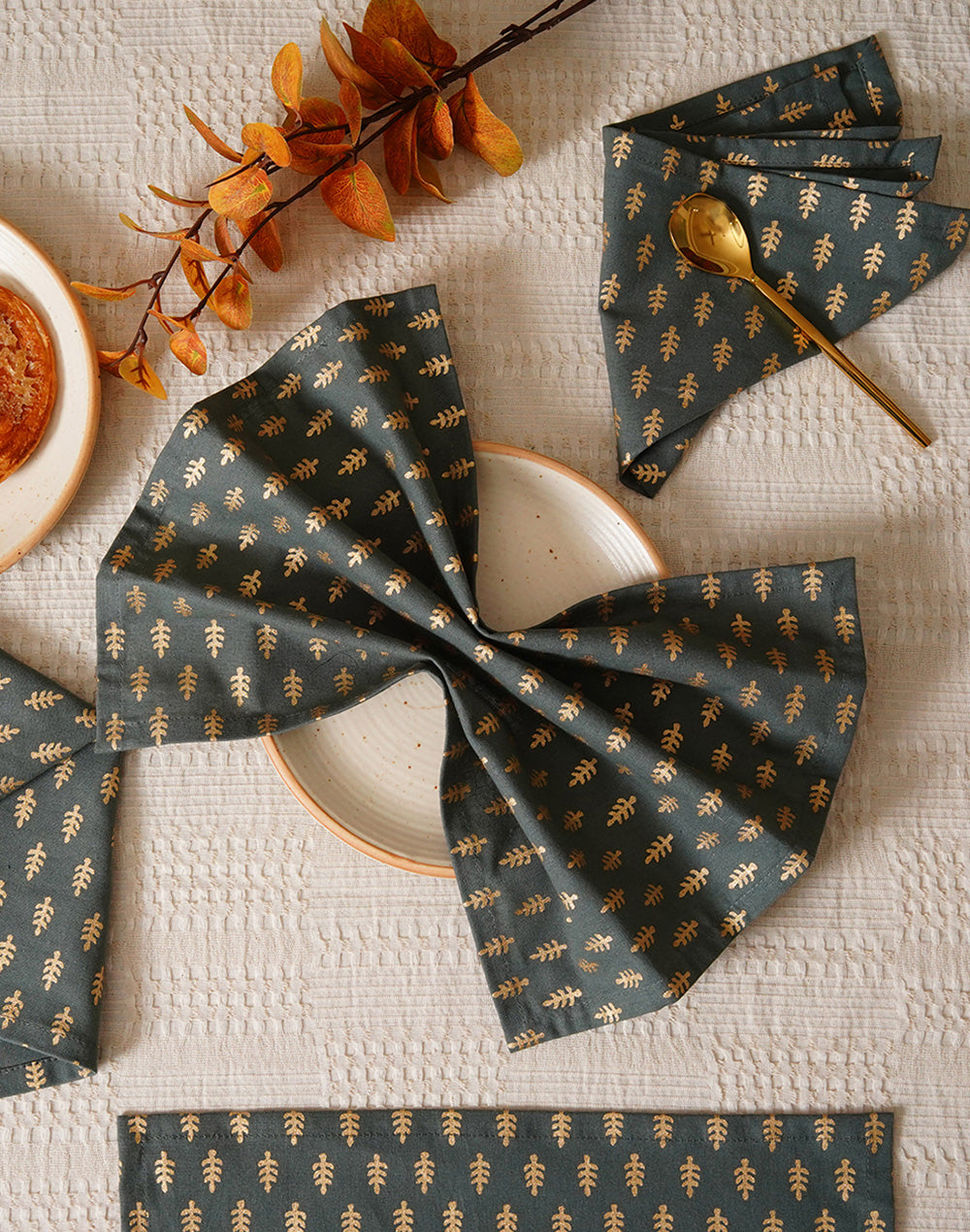 Set Of 6 - 12" Cocktail Napkins For Diwali / Rakhi / Housewarming / Gifting