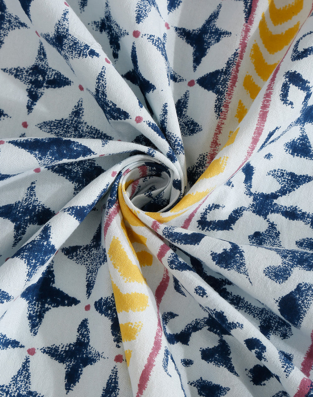 Blue Cotton Bedsheet Set with 2 Pillow Covers