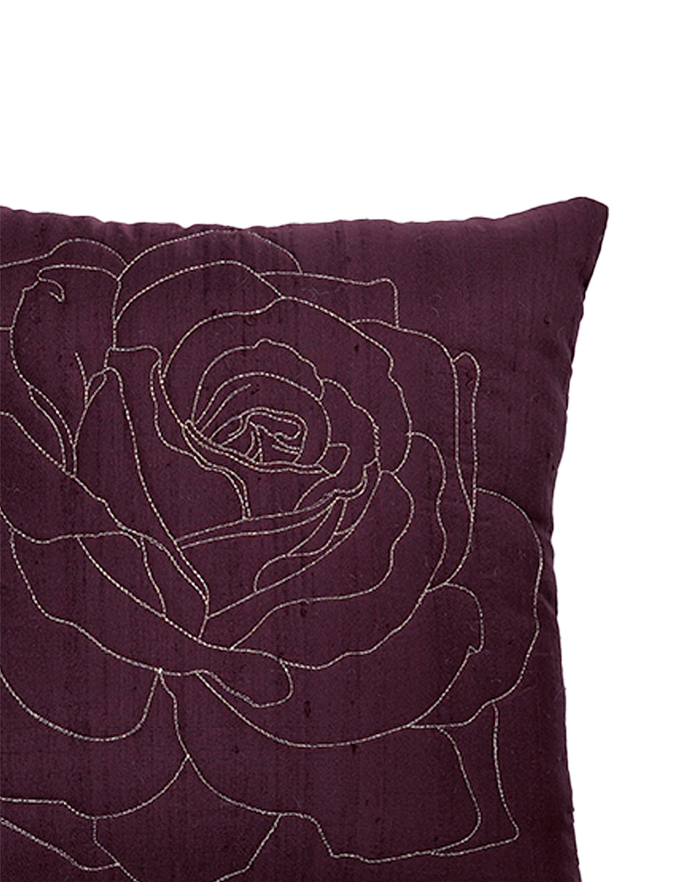 Set of 2 - Purple Quilted Decorative Cushion Cover - 16"x16"