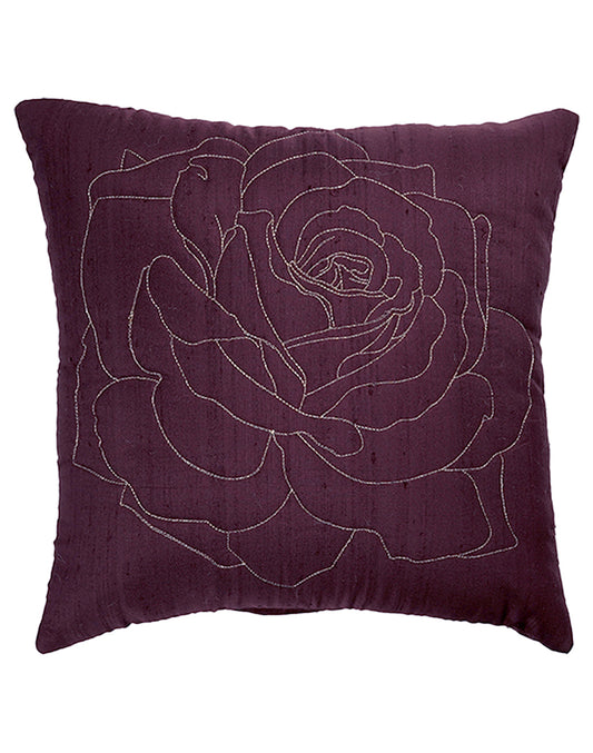 Set of 2 - Purple Quilted Decorative Cushion Cover - 16"x16"