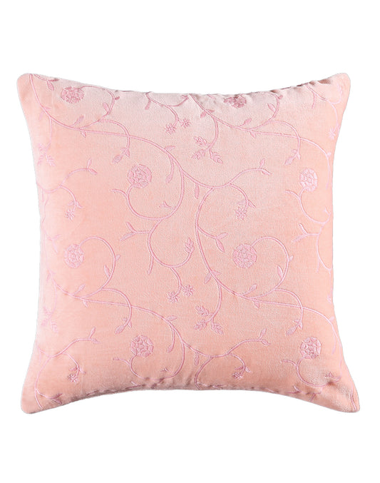Set of 2 PInk Tone on Tone Embroidered Cushion Cover - 16"x16"