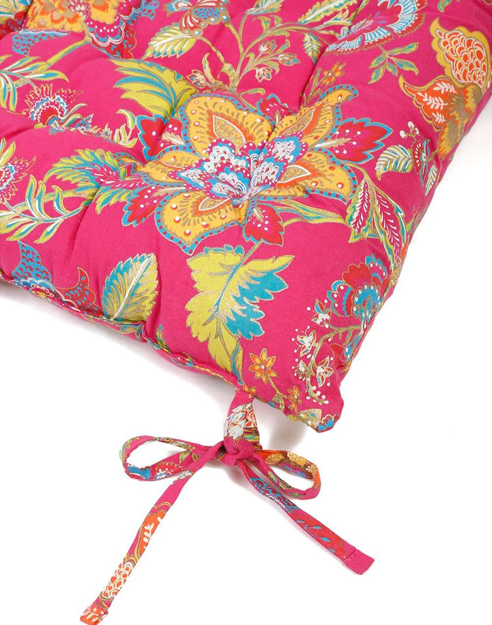 Pink Floral Chairpad 17"X 17"