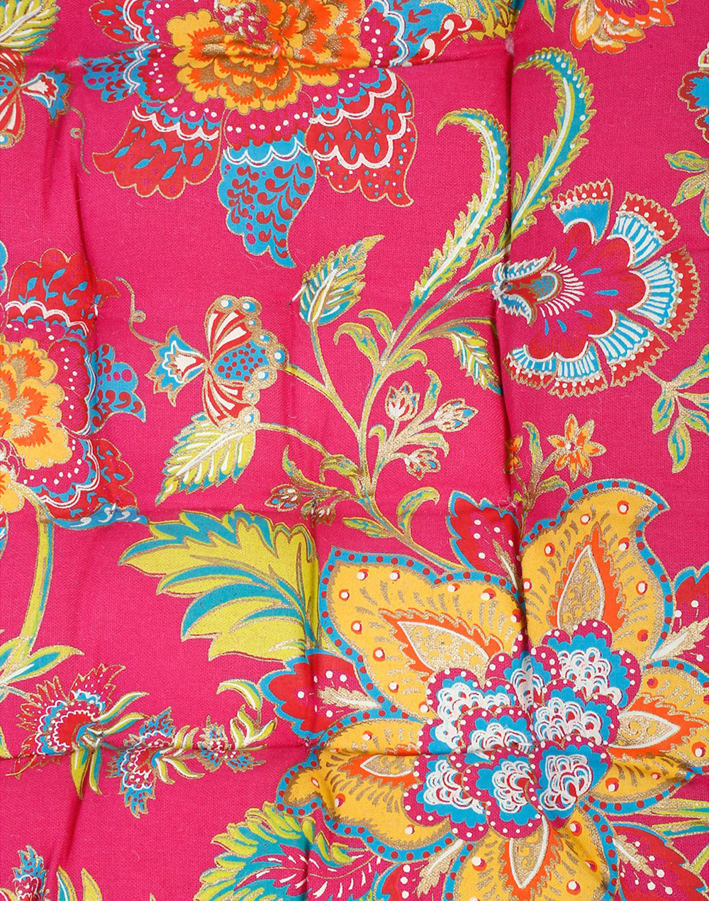 Pink Floral Chairpad 17"X 17"