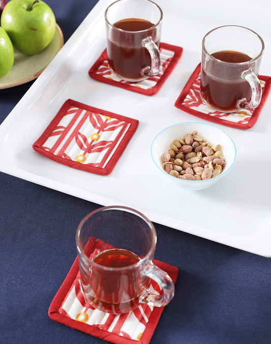 Set of 6 Quilted Coasters