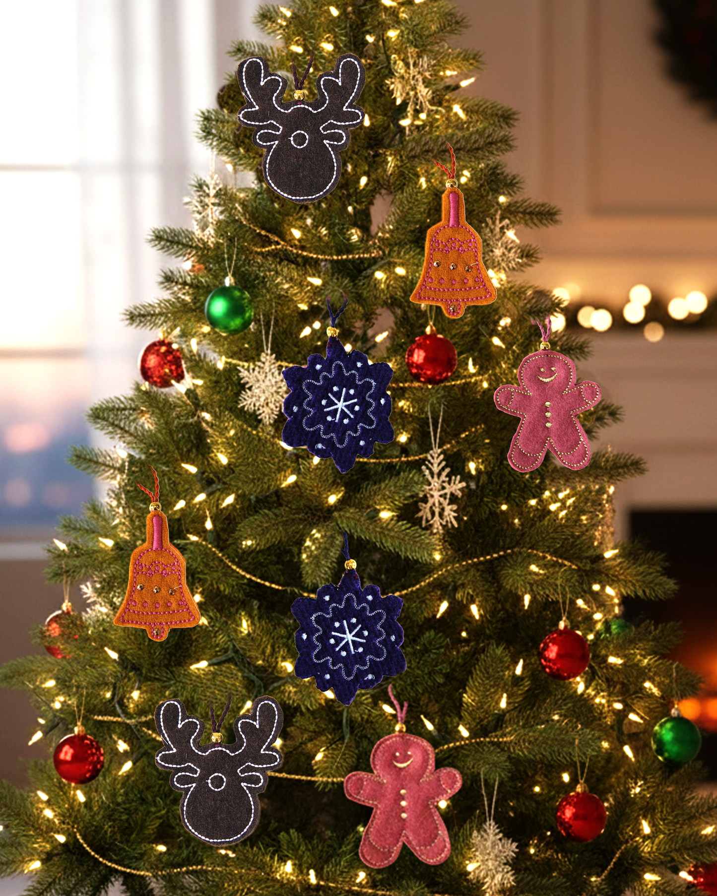 Christmas Tree Hangings Decor - Set of 5