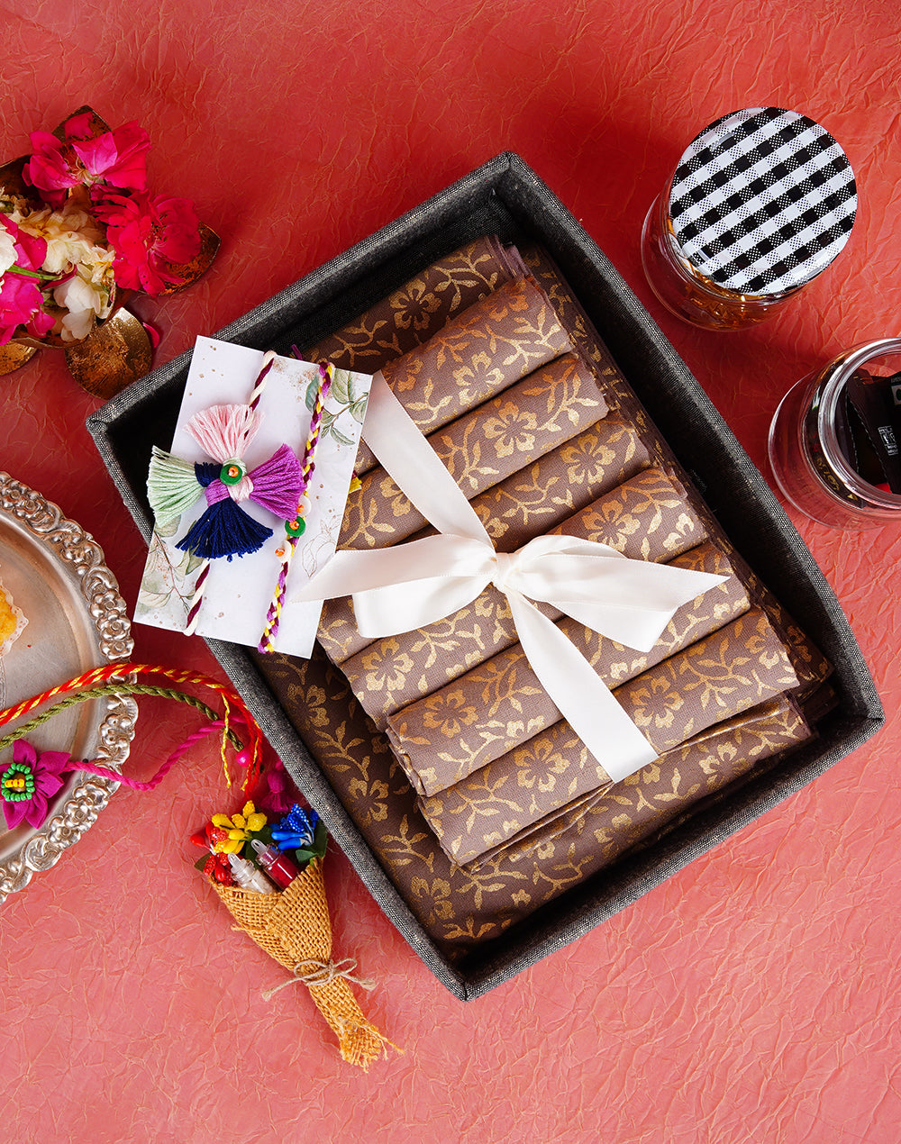 Rakhi Gift Set with Table Runner & Napkins
