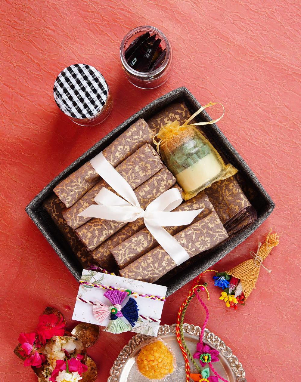 Rakhi Gift Set with Table Runner & Napkins