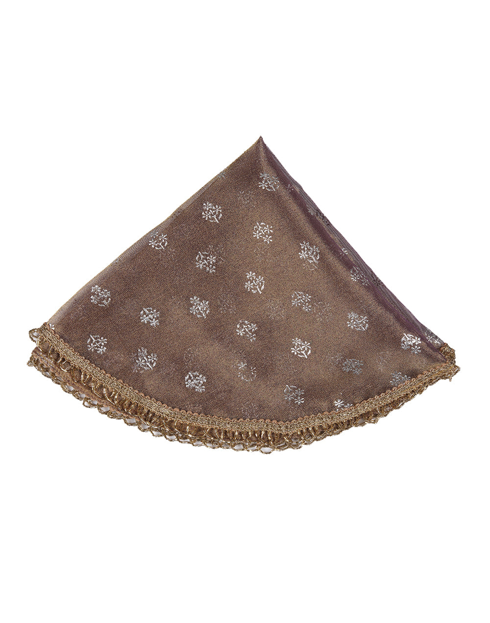 Brown Gold Printed Thaal Cover set of 2| Pooja Thaal Cover| Festive Thaal Cover