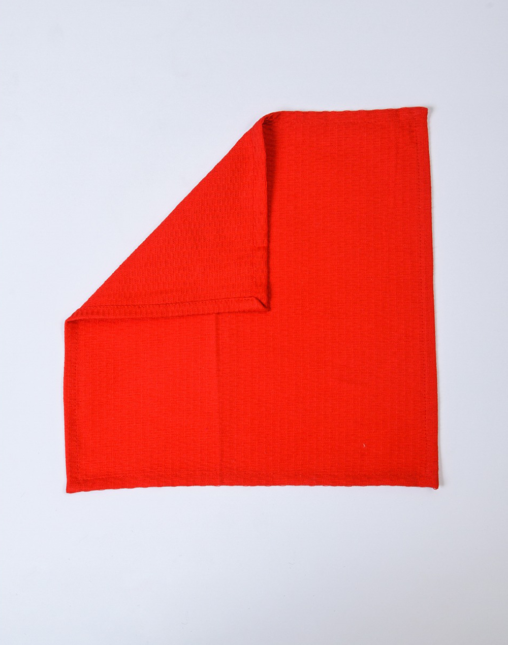 Red Waffle Face Towel