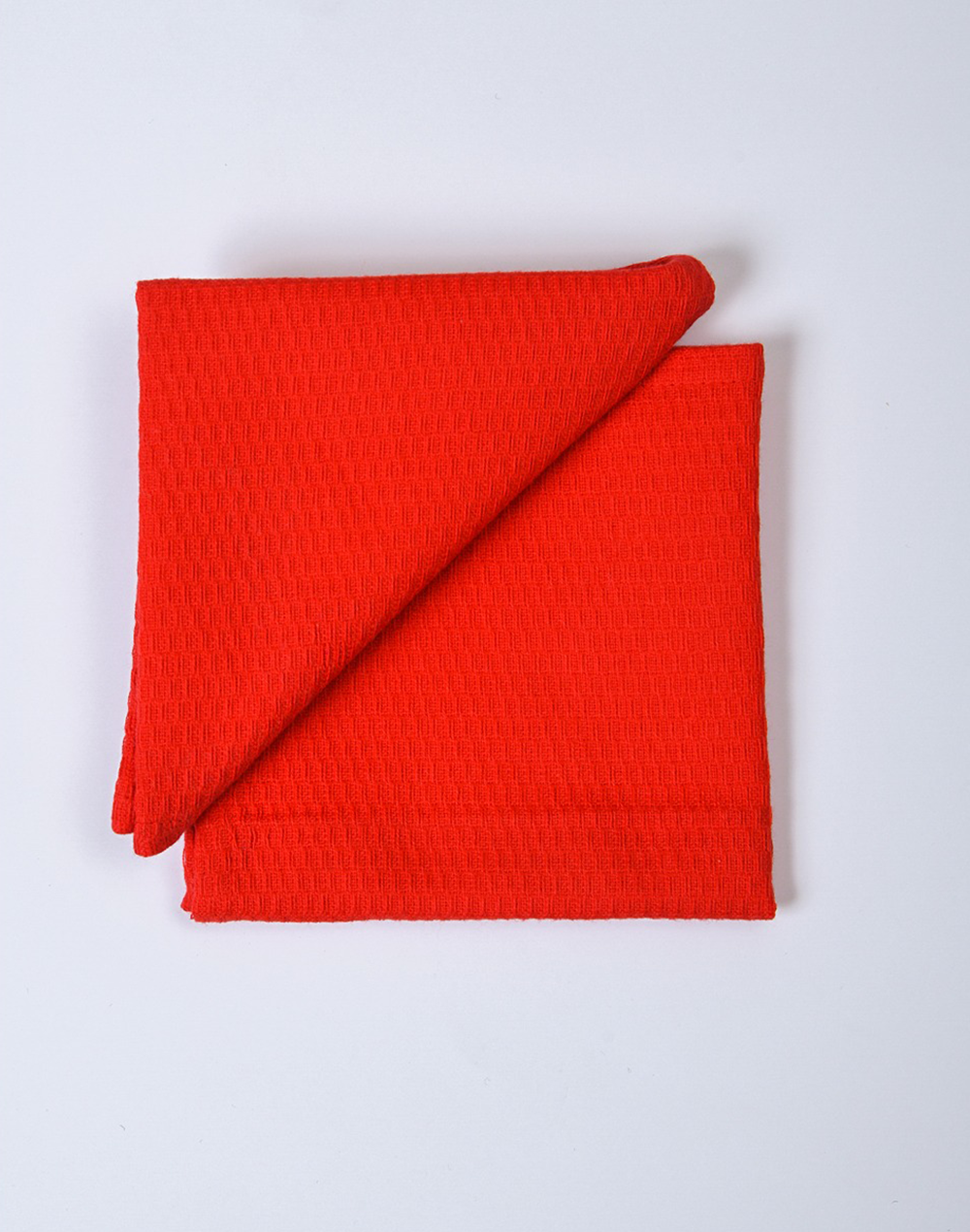 Red Waffle Face Towel