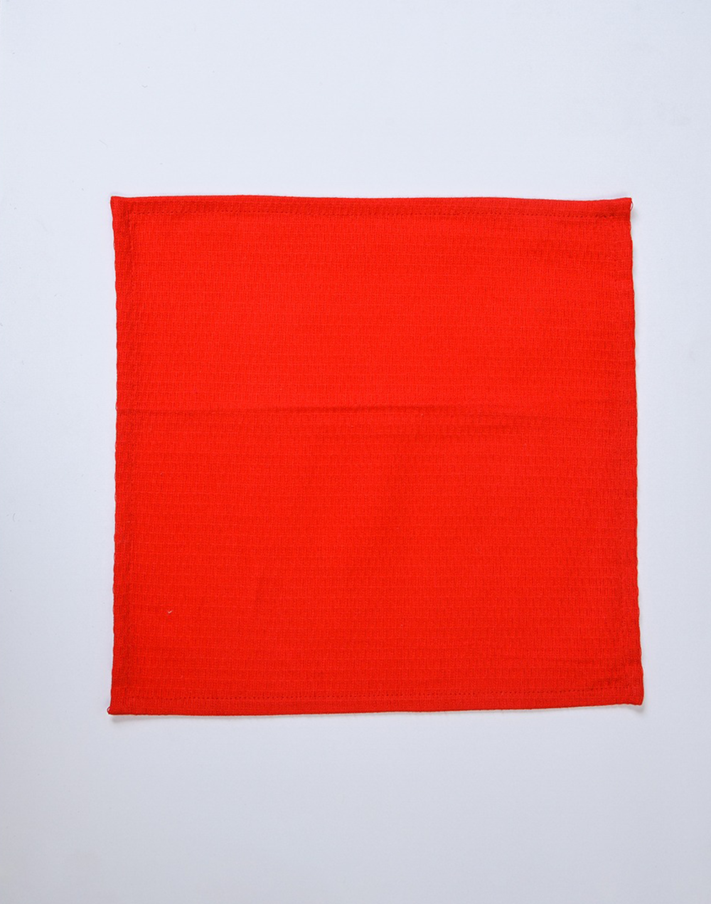 Red Waffle Face Towel