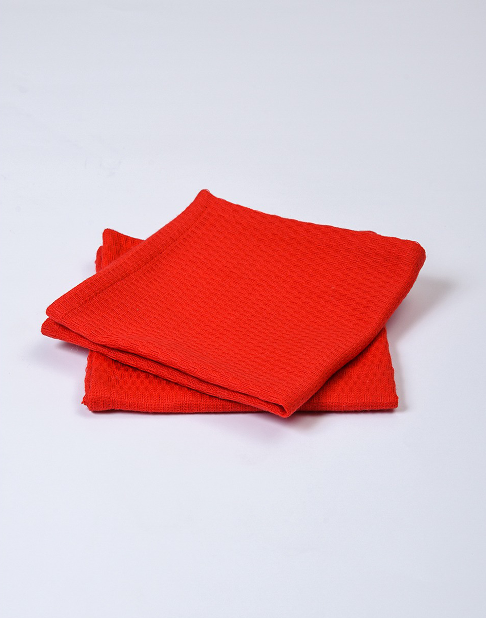 Red Waffle Face Towel