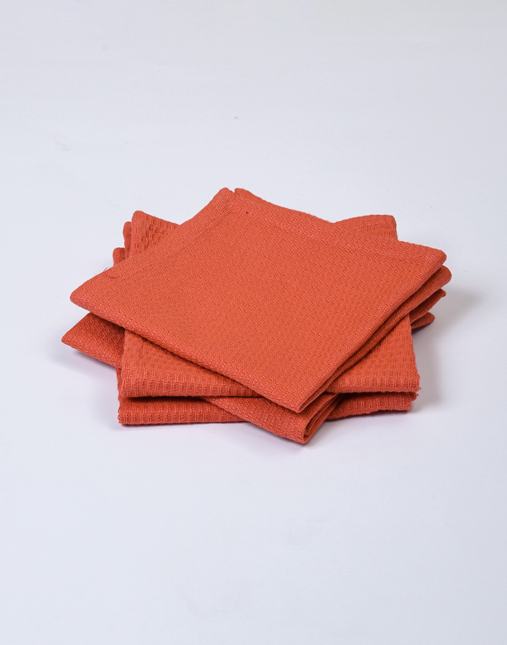 Orange waffle hand towels