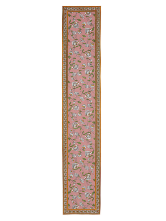 Pink Floral Decorative Table Runner