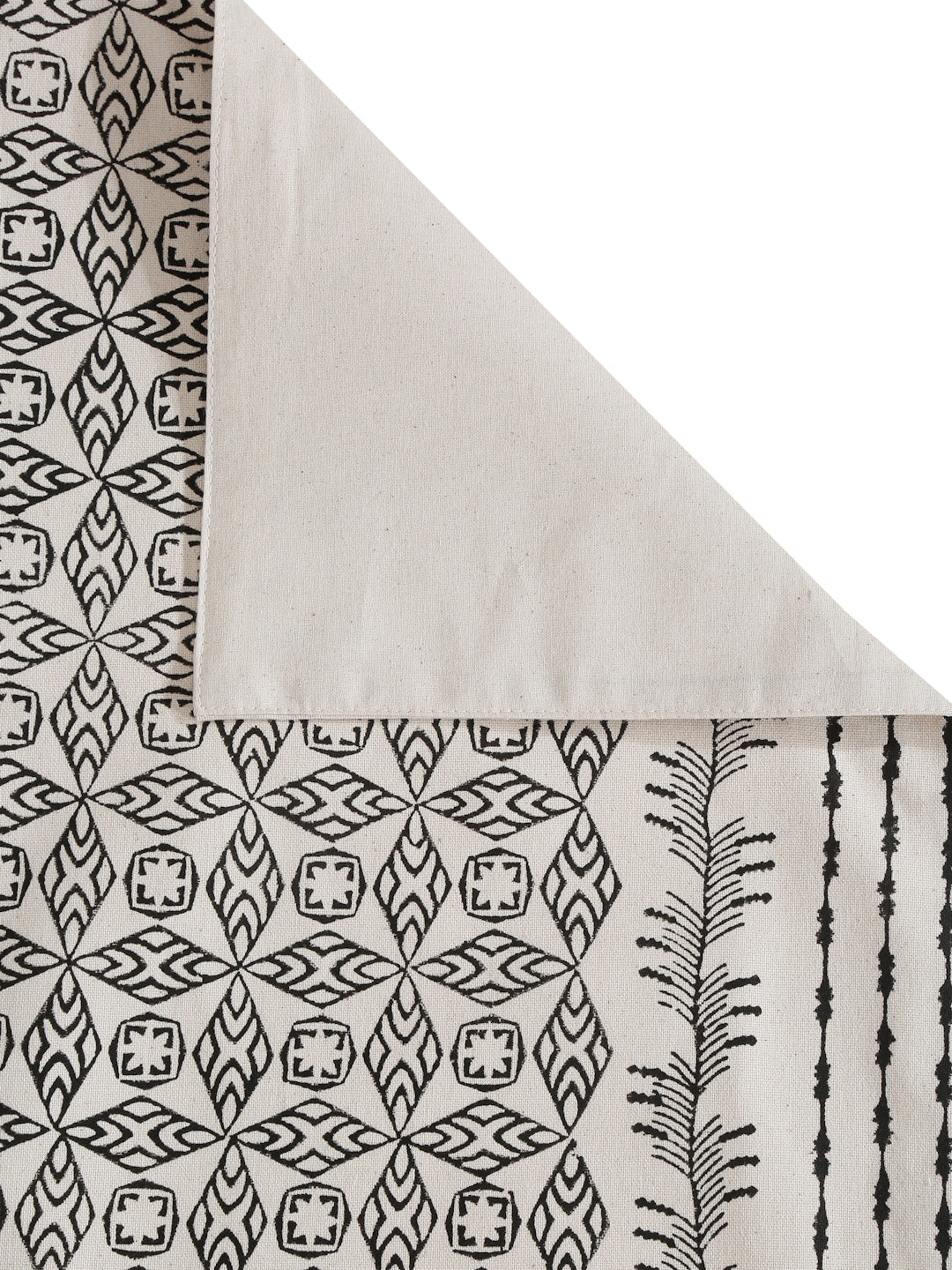 White Printed Center Table Runner