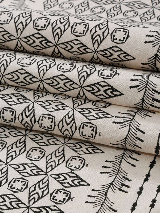 White Printed Center Table Runner