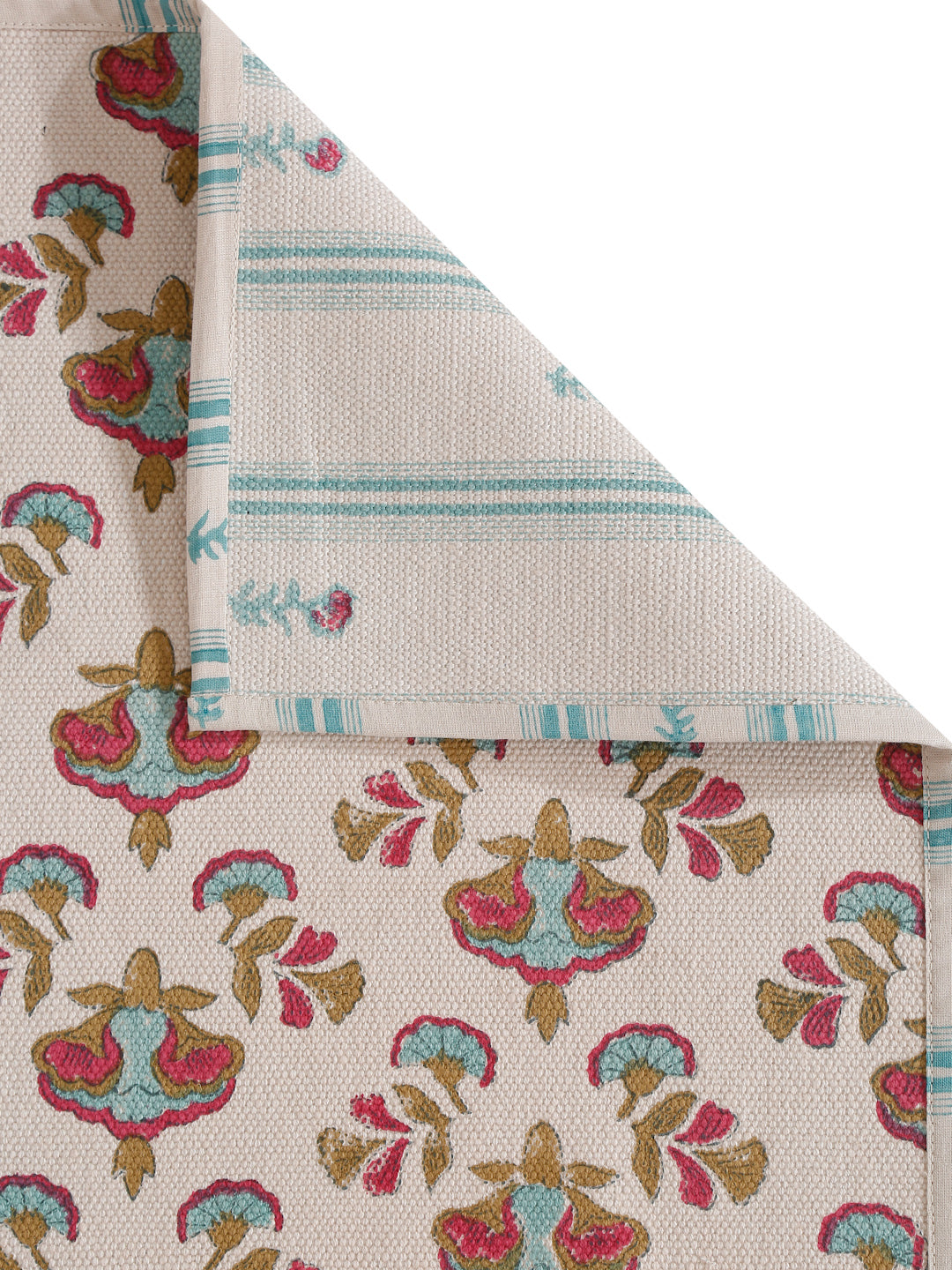 Pink Floral Decorative Reversible Table Runner