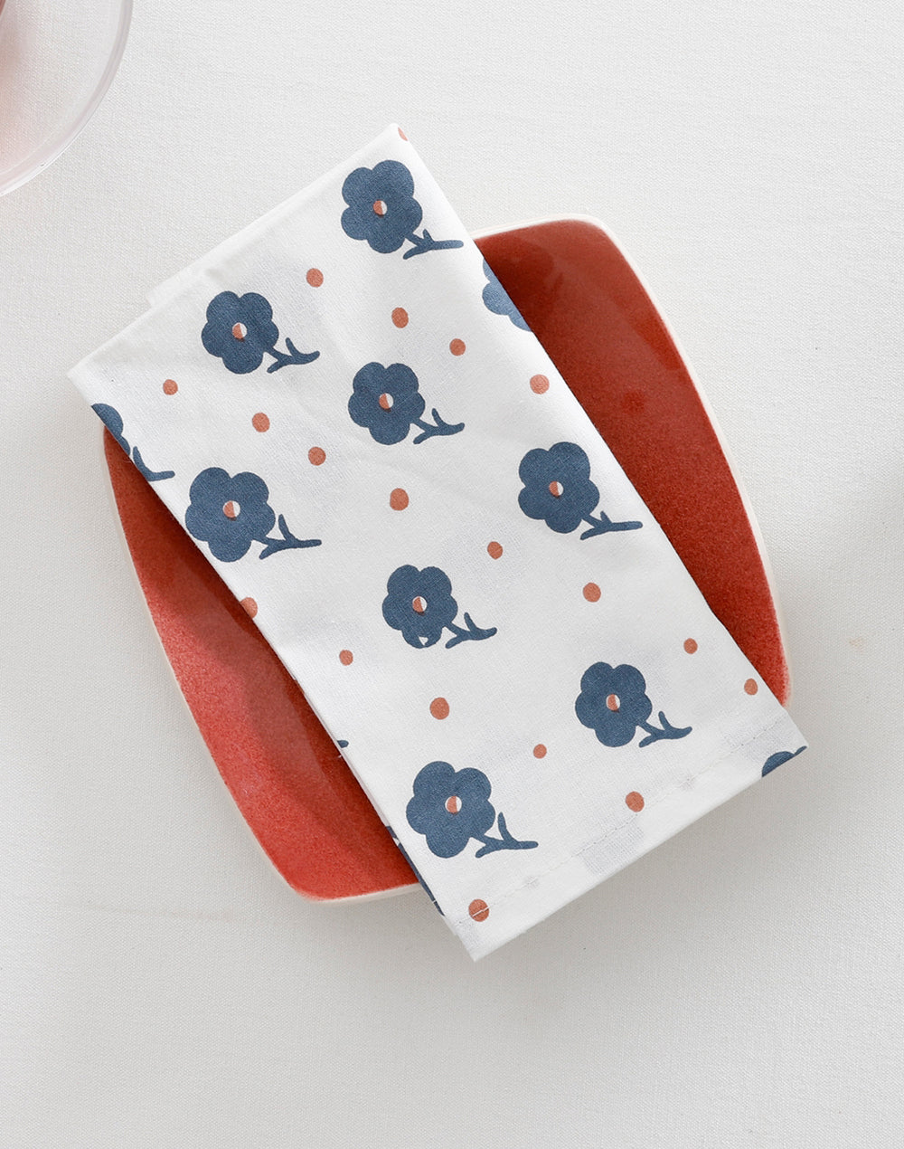 Set Of 6 - 16" Printed Dinner Napkins Cotton