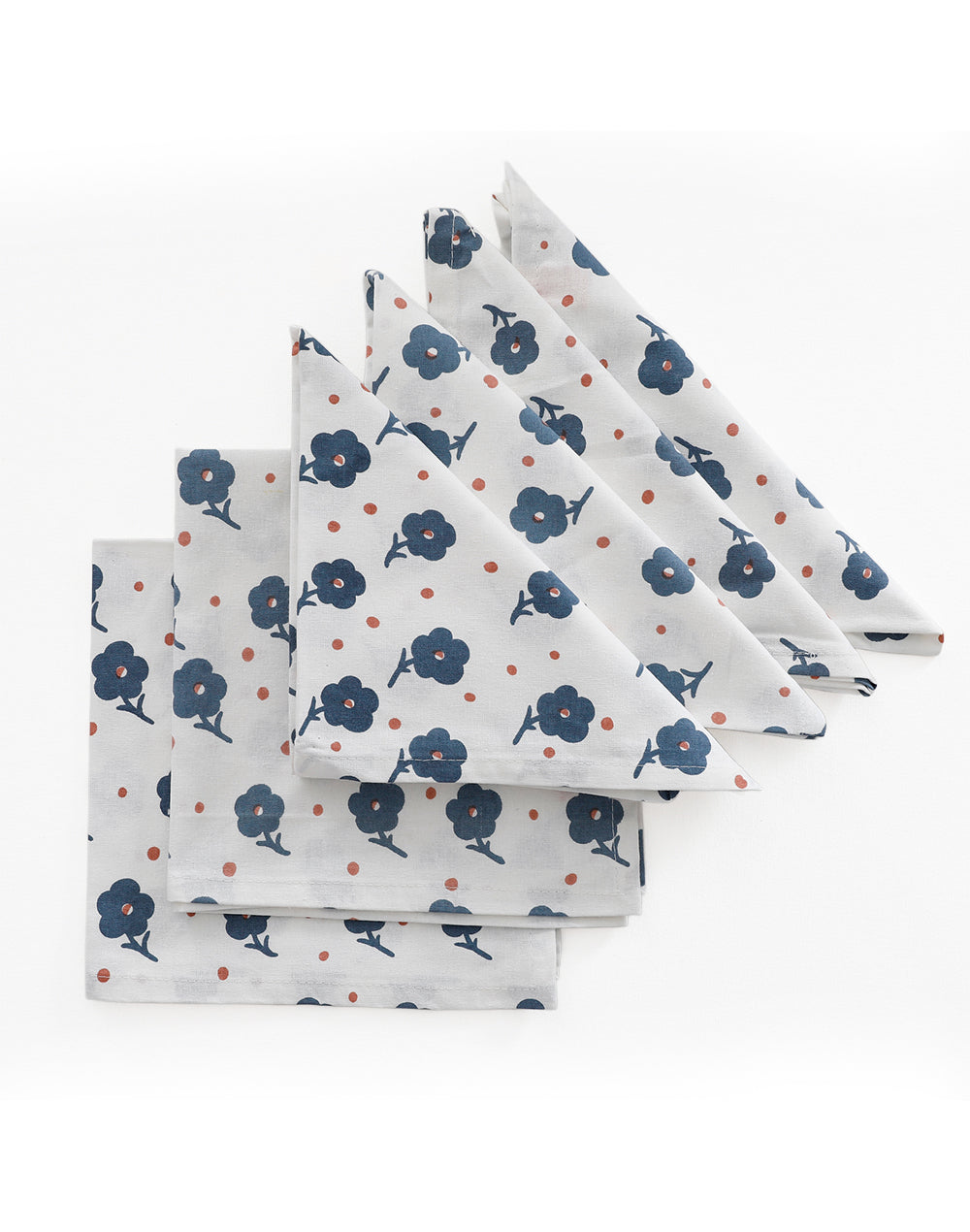 Set Of 6 - 16" Printed Dinner Napkins Cotton