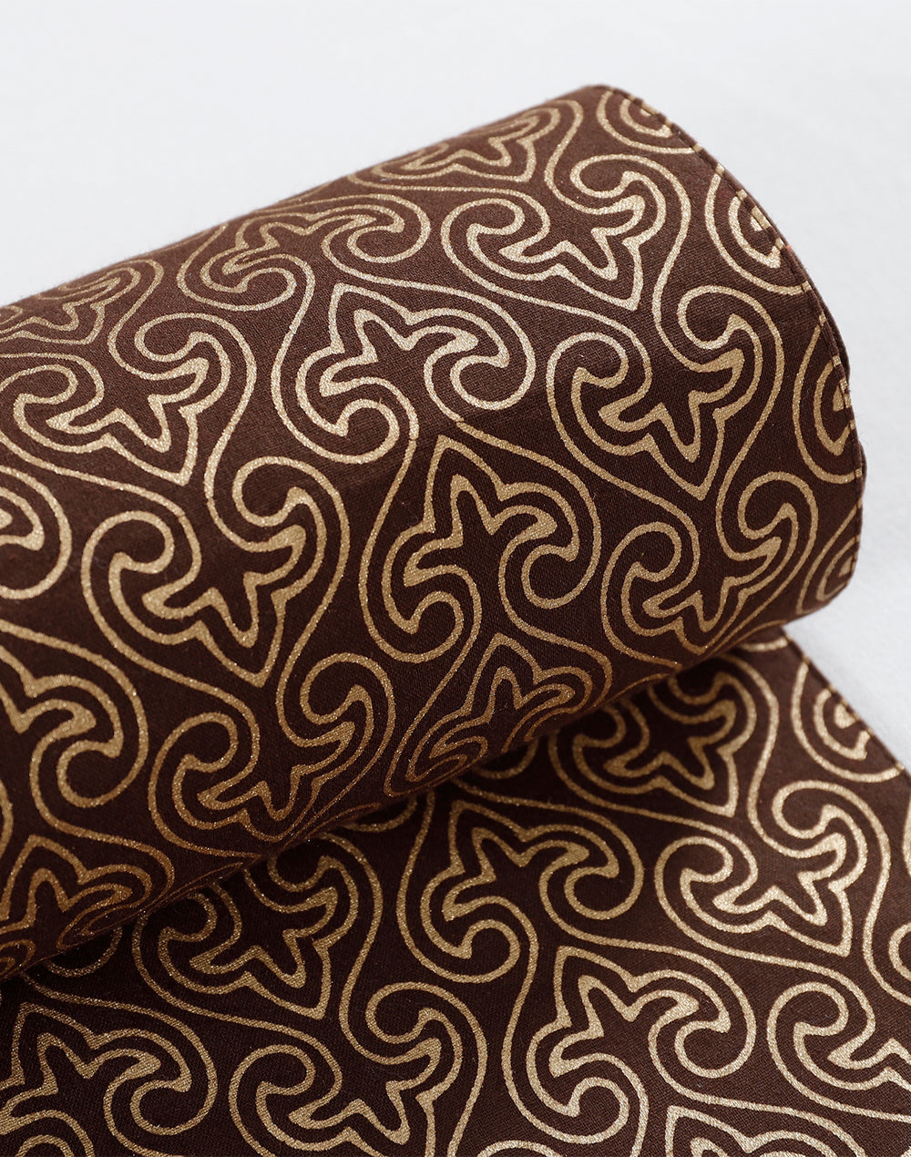 Brown Gold Printed Decorative Table Runner