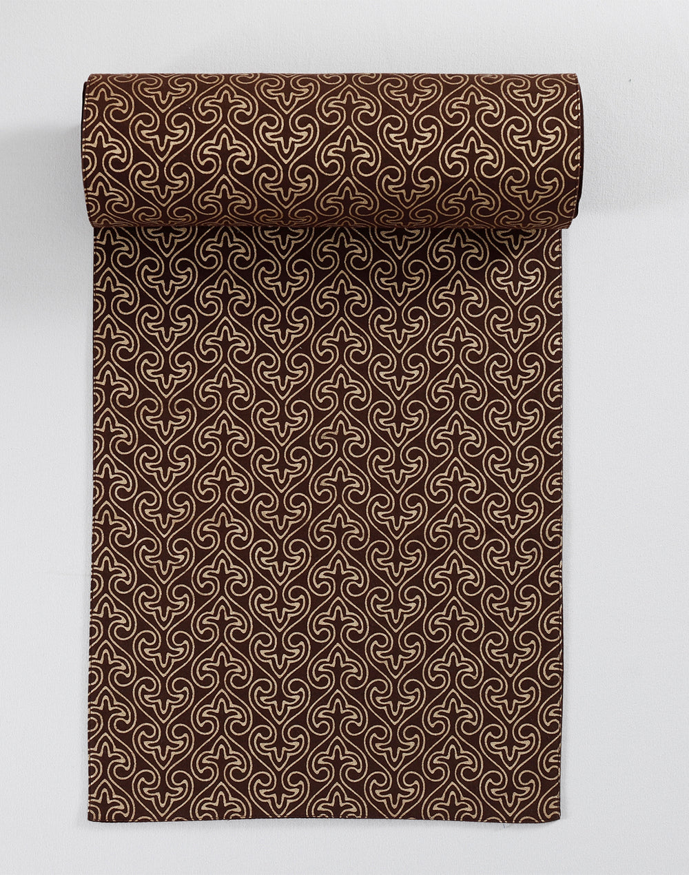 Brown Gold Printed Decorative Table Runner
