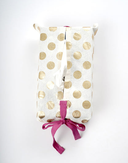 White tissue box cover