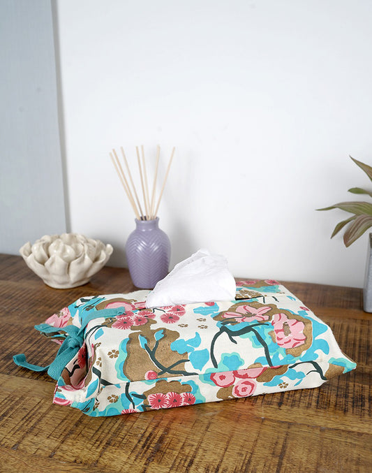 Multicolor tissue box cover