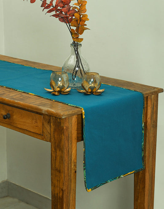 Solid Teal Table Runner - 100% Cotton