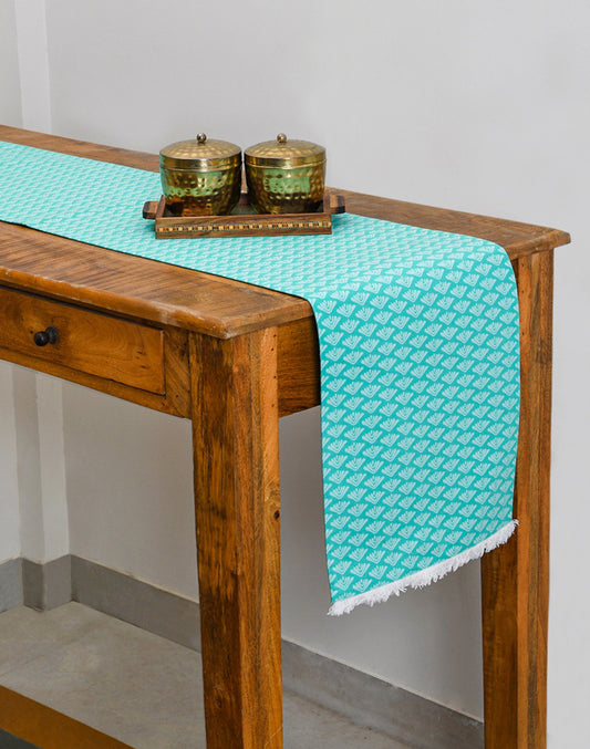 Blue Cotton Center Table Runner