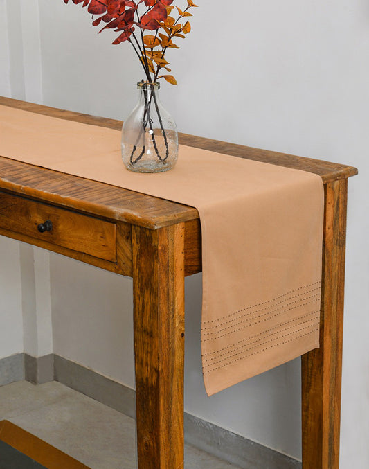 Solid Embroidered Table Runner