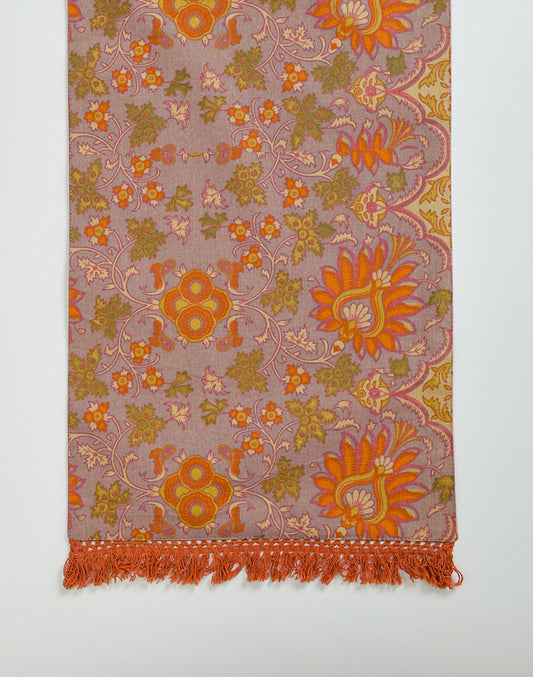 Purple Floral Jaal Cotton Table Runner