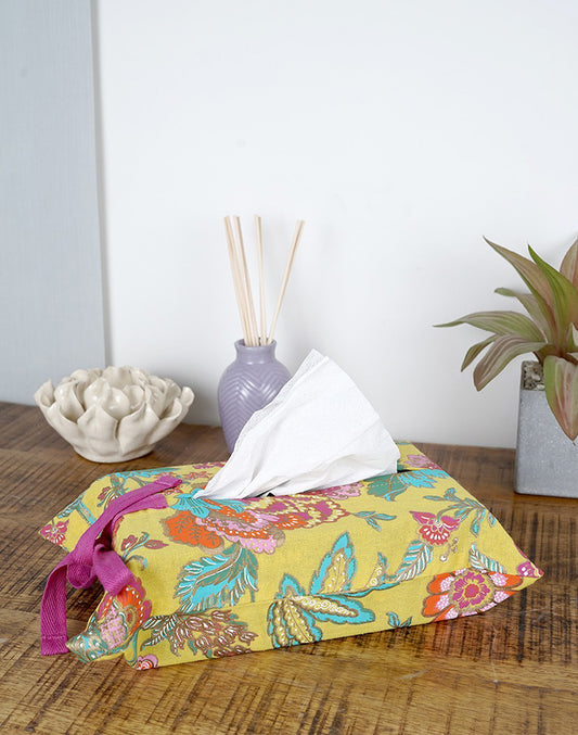Multicolor tissue box cover