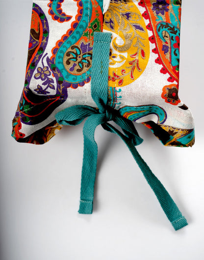 Multicolor Cotton tissue box cover