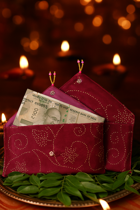 Fabric Shagun Money Envelopes - Set of 2