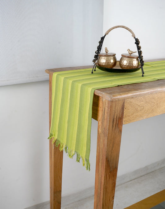 Shades Of Green Cotton Table Runner