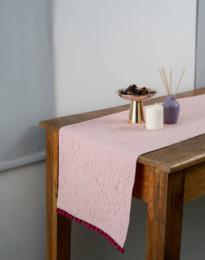 Pink Decorative Center Table Runner