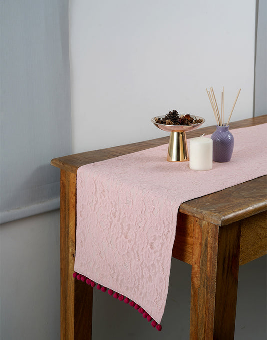 Pink Decorative Center Table Runner
