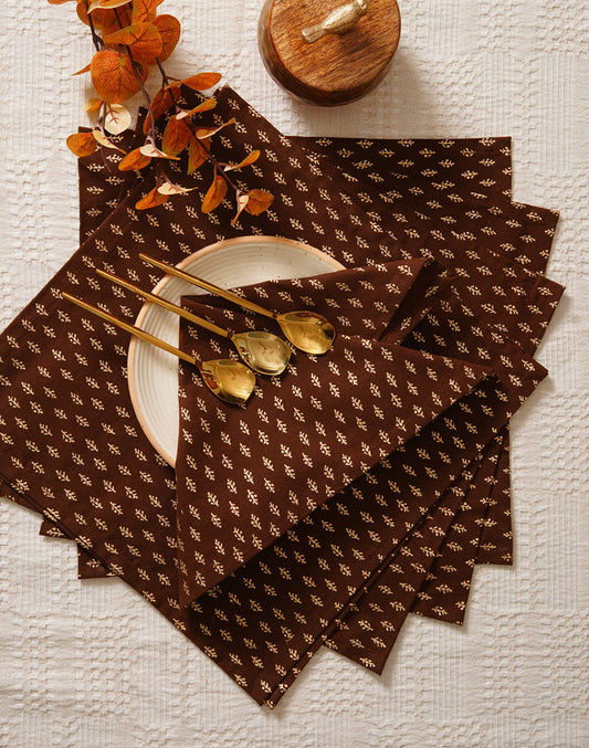 Set Of 6 - 12" Cocktail Napkins For Diwali / Rakhi / Housewarming