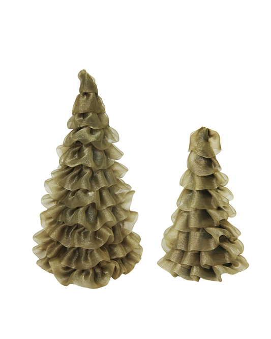 Christmas Organza Green Tree - Set of 2 ( Small, Medium )