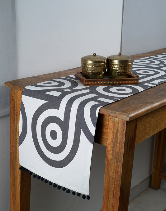 Abstract Statement Cotton Table Runner