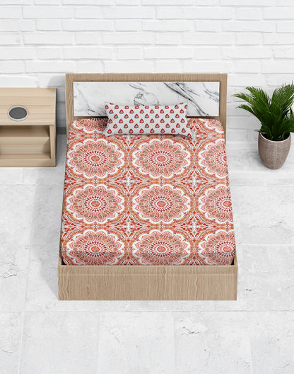 Bold Floral Bedsheet with Pillow Cover