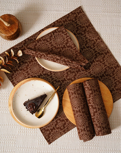 Set Of 6 - 12" Cocktail Napkins For Diwali / Rakhi / Housewarming