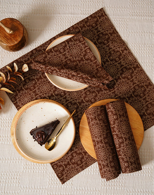 Set Of 6 - 12" Cocktail Napkins For Diwali / Rakhi / Housewarming