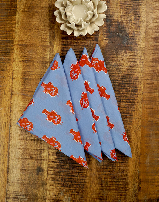 Set of 4 - 16" Super Soft 100% Cotton Everyday Napkins/ Kids Napkins
