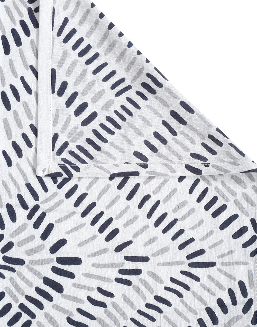 King Size - Grey Abstract Cotton Besheet Set With 2 Pillow Covers